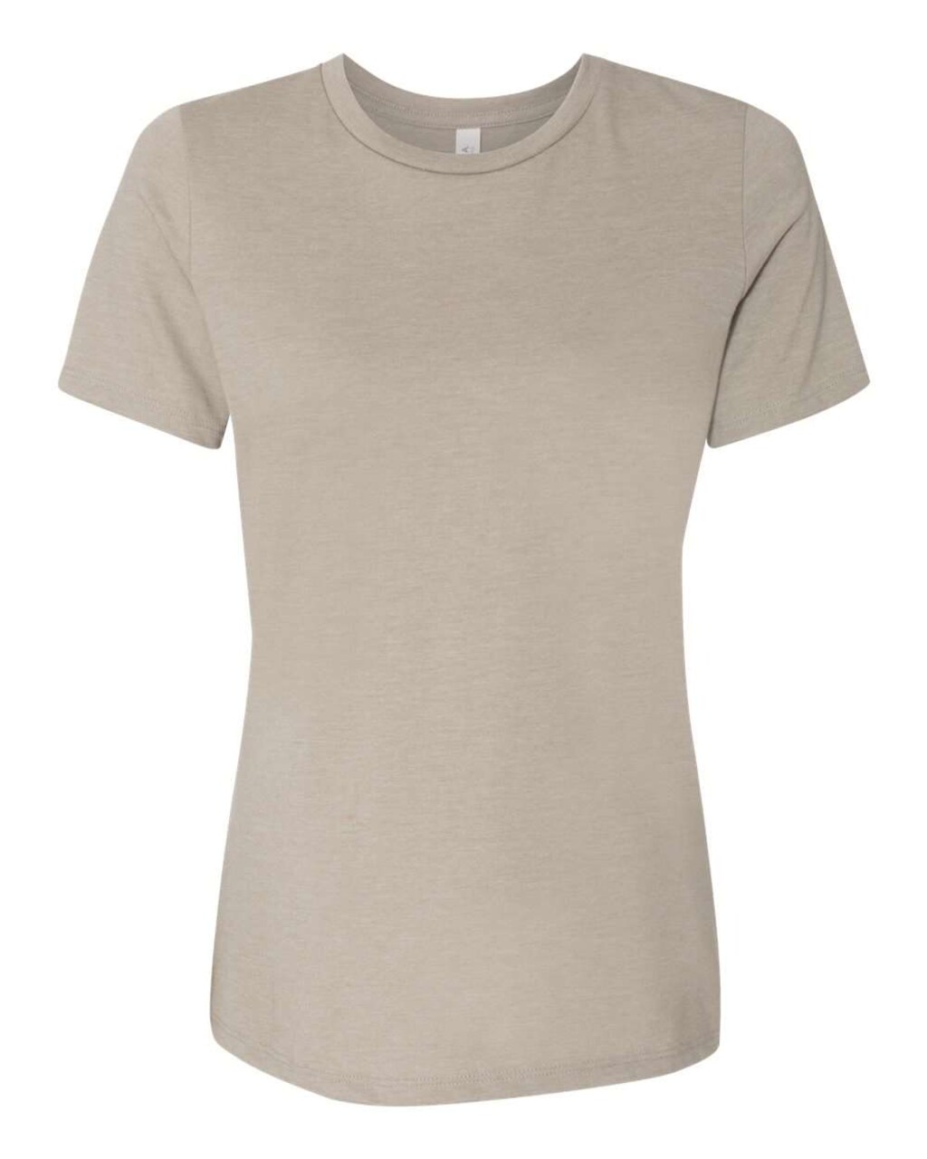 BELLA + CANVAS Women’s Relaxed Fit Heather CVC Crew Neck Tee for Everyday Style & Custom Print Fashion